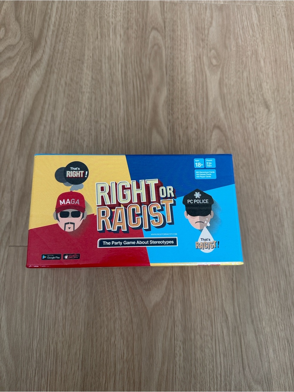 Right or Racist Party Game - Gag Gift